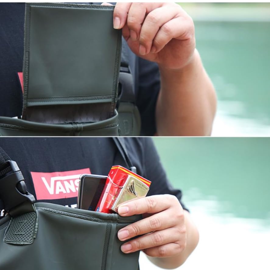 Waders da Petto, Waders da Caccia e Pesca con Stivali per Uomo e Donna, Wader Impermeabili con Stivale per Caccia e Pesca a Mosca