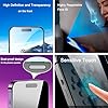 SOOPUR 2 Pack 4 Way 360 Degree Privacy Screen Protector for iPhone 16/iPhone 15 6.1 Inches, 4 Directions Horizontal and Vertical All Around Anti Spy Tempered Glass Film, Face ID Sensitive #3