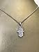 White gold handmade cute hamsa diamond pendant necklace
