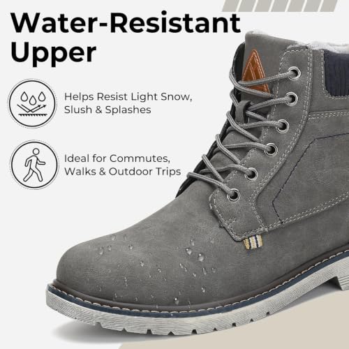 Image of Mishansha Men's Waterproof Snow Boots, Insulated Winter Hiking Boots