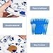 durony 72 Pieces Dog Paw Print Birthday Party Supplies Include 32 Plates, 24 Napkins and 16 Forks Blue Dog Paw Prints Party Decorations for Puppy Theme Party, Picnic, Baby Shower