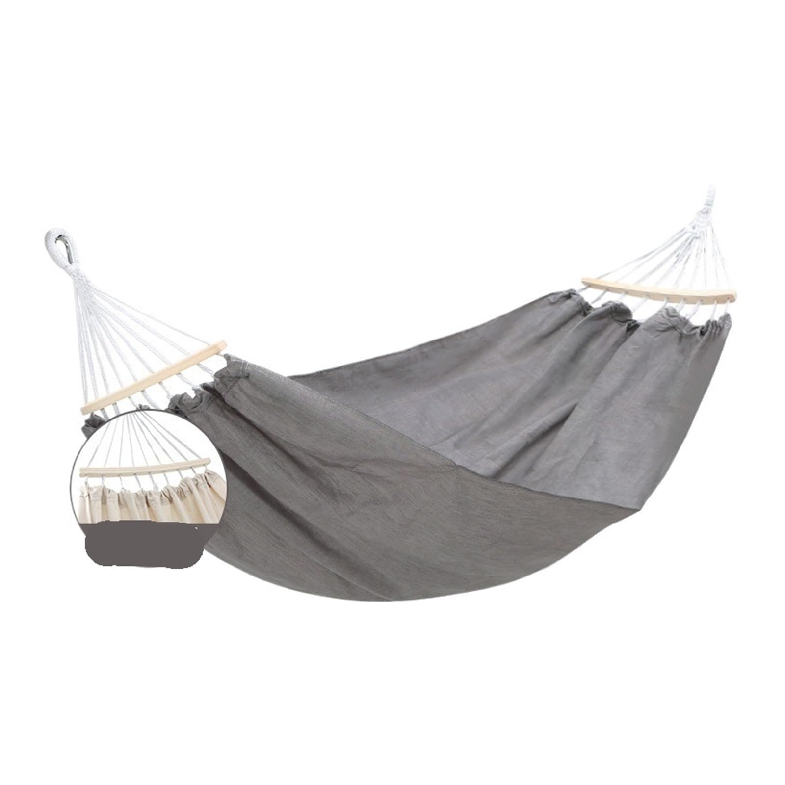 Camping Hammock Hammock outdoor swing children's double home anti-rollover dormitory bedroom indoor mesh bed camping camp(190x160 Gray)