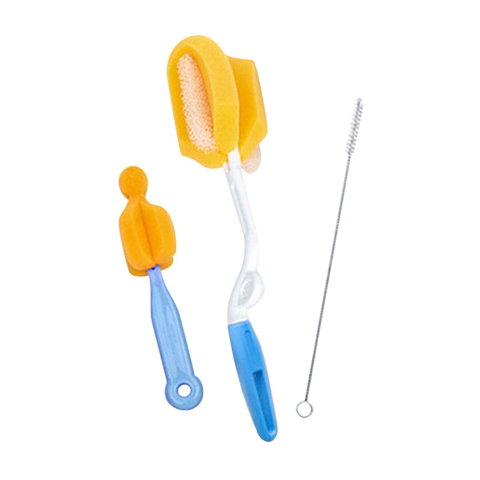 AMSLSIU Sponge Made Of Nylon And PP Cleaning Brush Set Babies Including Deep Clean Screaming Bottle Straw Convenient For Storing And Carrying. Baby Bottle, 3 pcs