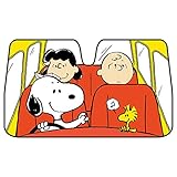 ボンフォーム(BONFORM) サンシェード スヌーピー スヌーピードライブ 軽/普通車 サンシェード UVカット 75x130x0.9cm ホワイト 7569-05W