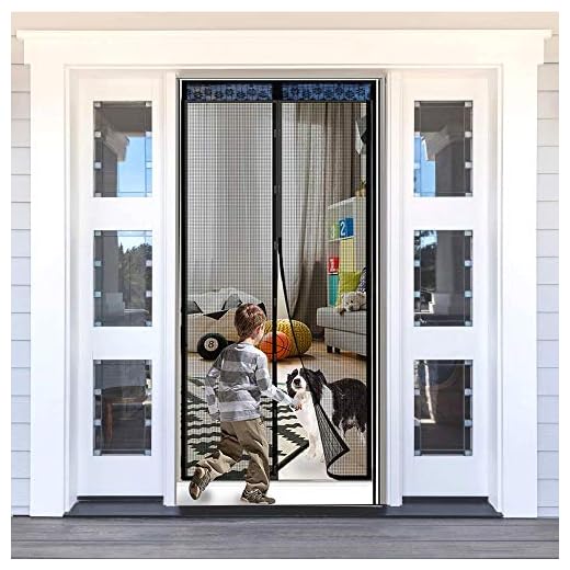 FAYEAH Magnetic Screen Door, with Durable Fiberglass Mesh Curtain and Full Frame Hook & Loop - Fits Doors up to 38"x85" (39''86''-Fiberglass)