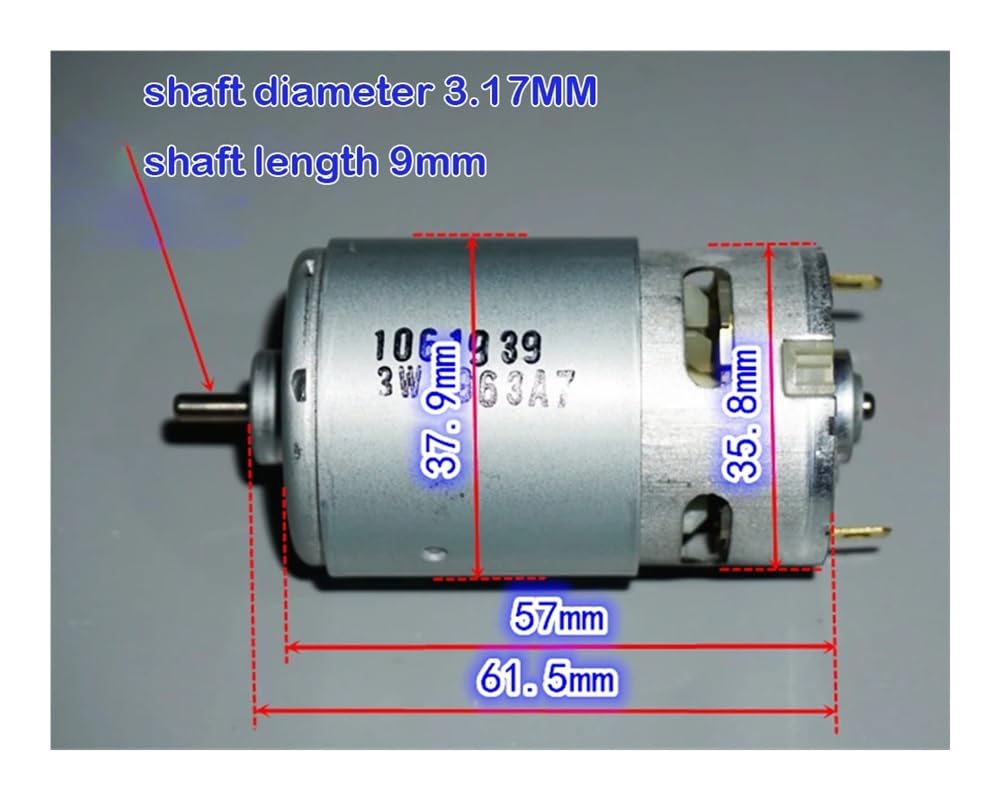 motor - Buy Product on 宁波力圣电机有限公司 RS-365SH-14170 electronic starter DC 6V-  24V 10300RPM Dual 2.3mm S