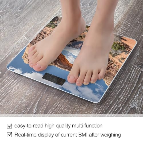 Báscula digital de baño con vidrio templado y pantalla LCD miniatura 5