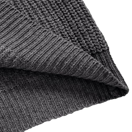 Men's Knitted Shawl Collar Sweater Long Sleeve Slim Fit Turtleneck Designer Mock Neck Pullover Sweater3