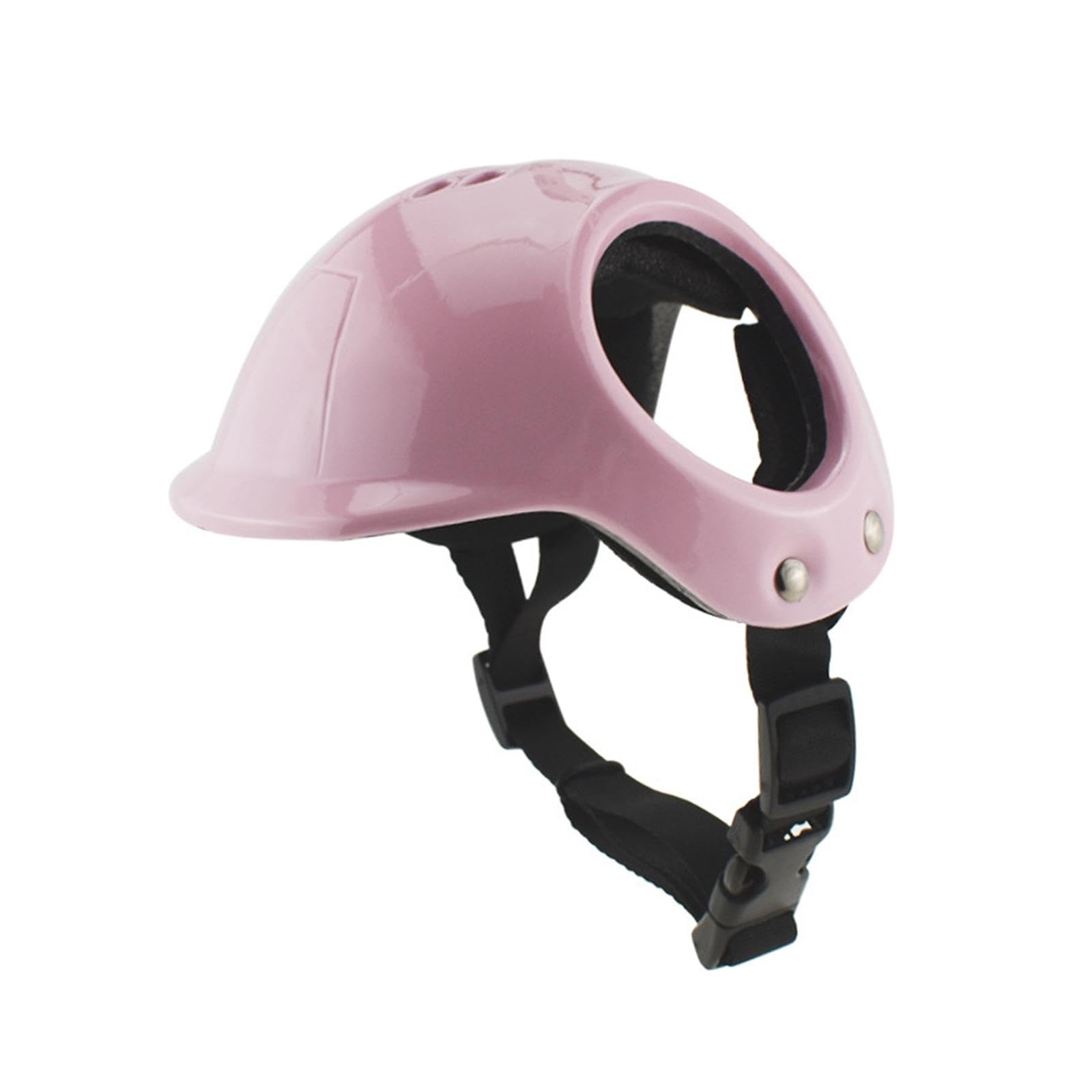 Dickly Pet Helmet Cycle Cap Portable Protective Comfortable Hard Cap Dog Hard Hat for Maltese Bichon Frise Corgi Pug Pomeranian, Pink