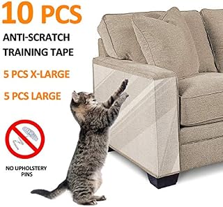 FOCUSPET Furniture Protectors from Cats 10pcs Cat Scratch Deterrent Sheet | Double-Sided Training
