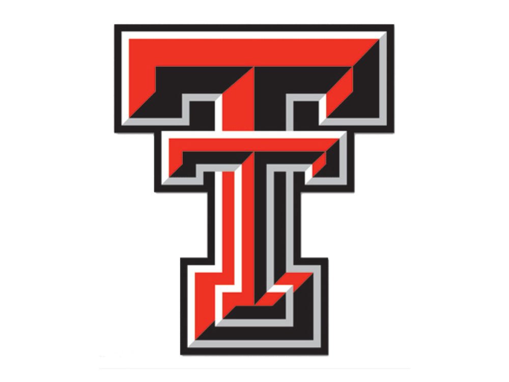 NCAA Texas Tech University 80713010 Perfect Cut Color Decal, 8" x 8", Black