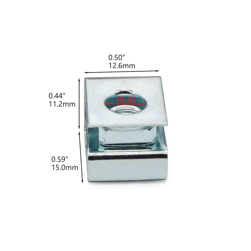 AYU⭐︎ Amazon.com: Aiwaiufu 10-32 Slide-on Cage Nuts, Zinc Blue U