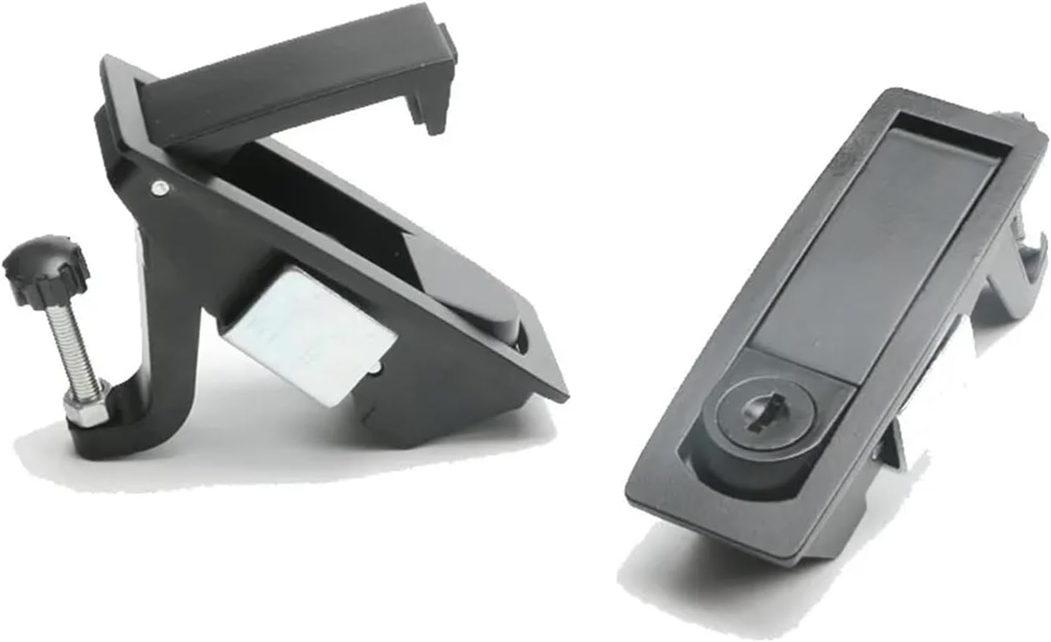 MS606 Metal Box Button Bounce Lock Air Compressor Locks Cabinet Lock 1Pcs(Chrome no key)