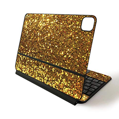 MightySkins Skin for Apple Magic Keyboard for iPad Pro 11-inch (2020) - Sushi | Protective, Durable, and Unique Vinyl Decal wrap Cover, Gold Dazzle (APIPSK1120-Gold Dazzle)