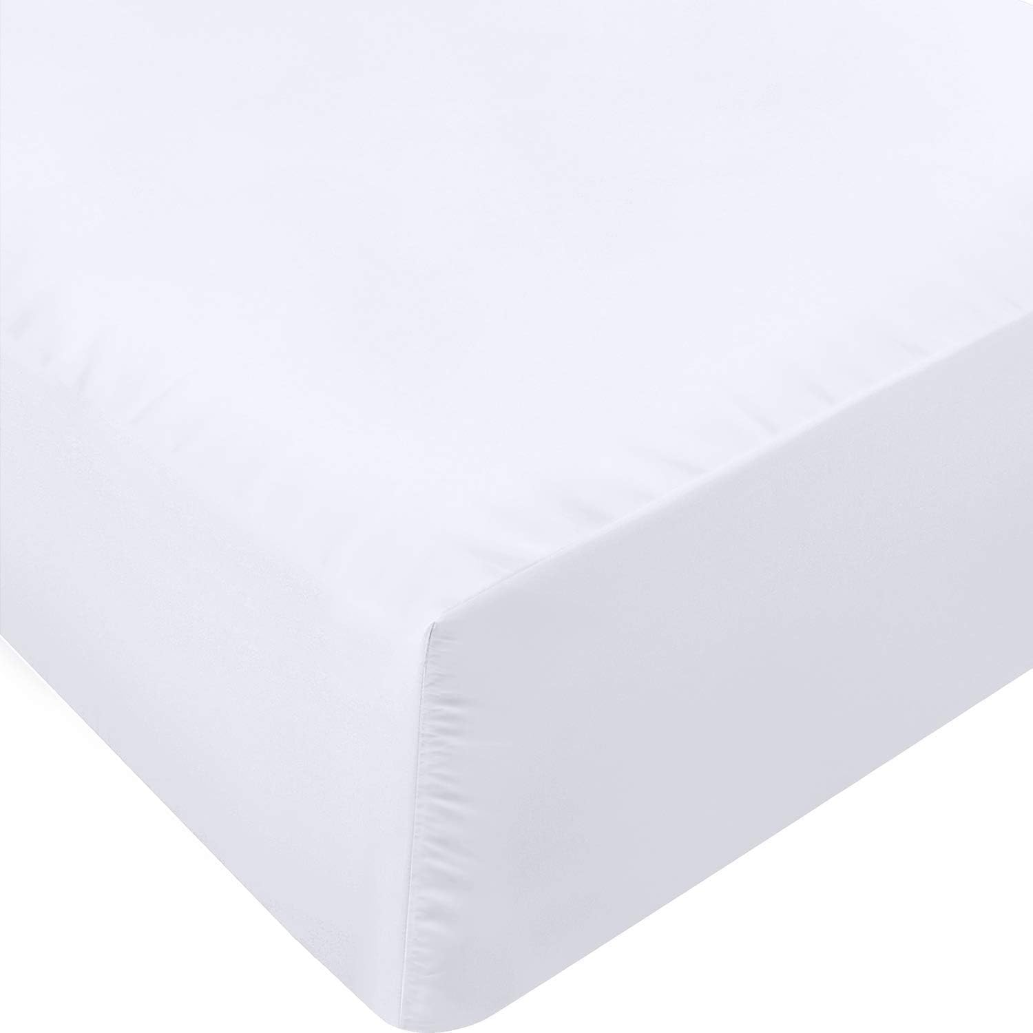Queen Fitted Sheet -Fits Mattress Perfectly 10 inch Deep Pocket- 600 Thread Count 100% Giza Cotton - 1 Fitted Sheet Only – Purple Solid