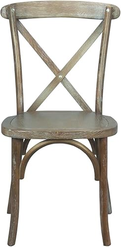 Miniatura 12 de BizChair Paquete de 2 sillas Lime Wash X-Back Lavado de lima,Madera flotante oscura,Natural oscuro,Driftwood,Grano blanco