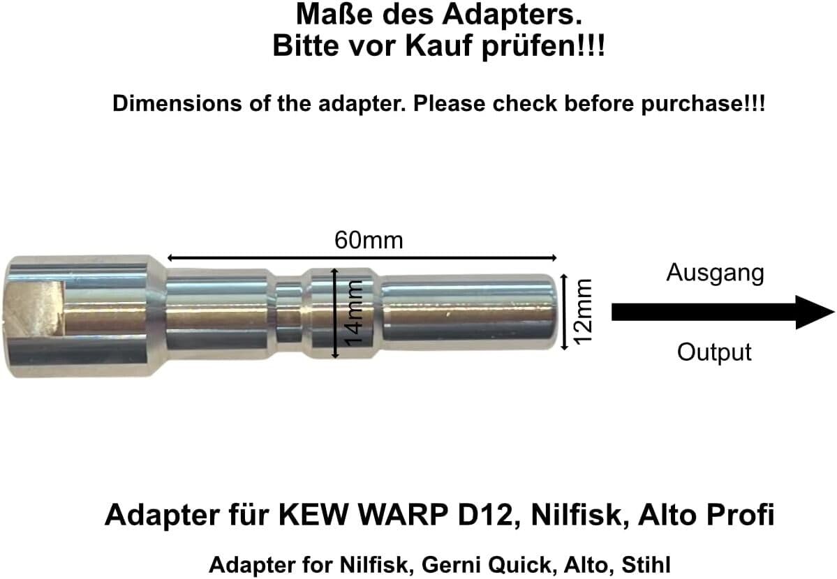 M&M Smartek manguera desatascadora compatible con KEW/Nilfisk, alta presión | Manguera flexible para desatascar tuberías y desagües; comprobar conexión, longitud, boquillas y presión antes de usar.