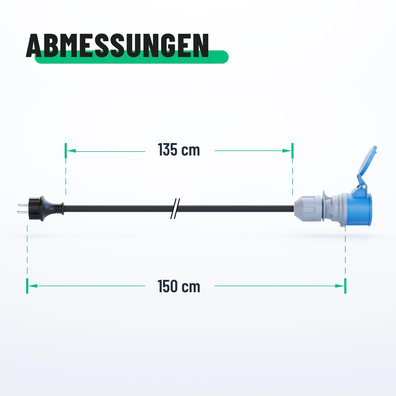 greate CEE Adapter Set Schuko Stecker auf CEE Kupplung & CEE Stecker auf Schuko Kupplung - Adapter CEE Stecker Kupplung 230V & IP44 Schutz - CEE Adapter Schuko Kupplung, Strom für Camping, CE Adapter