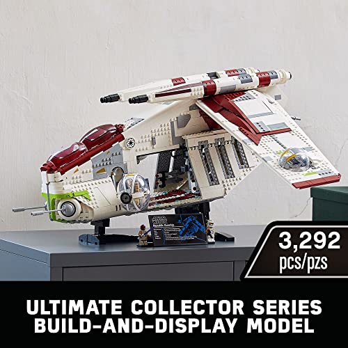 Image of Lego Star Wars Republic Gunship 75309 UCS Display Model Kit for Adults to Build, Ultimate Collector Series, Office or Home Decor Gift Idea