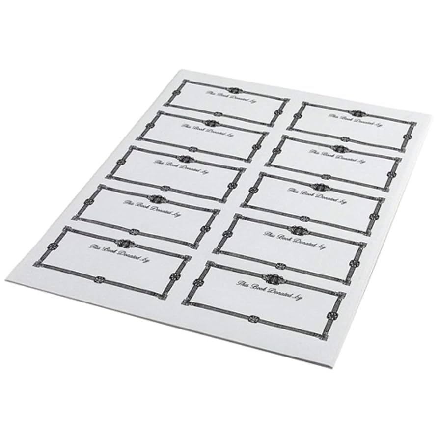 amazon-com-the-library-store-laser-and-inkjet-bookplates-this-book-donated-by-100-per-package-office-products for Free Printable Bookplates For Donated Books Amazon.com : The Library Store Laser and Inkjet Bookplates This Book Donated by 100 per Package : Office Products for Free Printable Bookplates For Donated Books