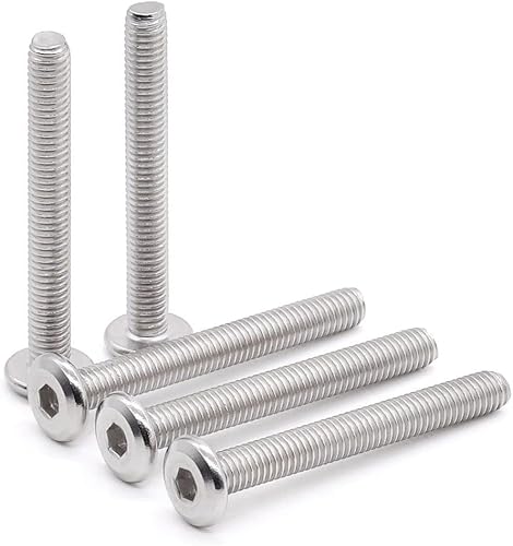 Glvaner M6-1.0 x 80mm Binding Screws Furniure Screws, Connection Bolt, Flat Roun