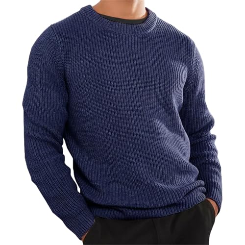 Men's Sweater Soft Warm Jersey Jumper Pullover O-Neck Knitted Casual Knitwear
