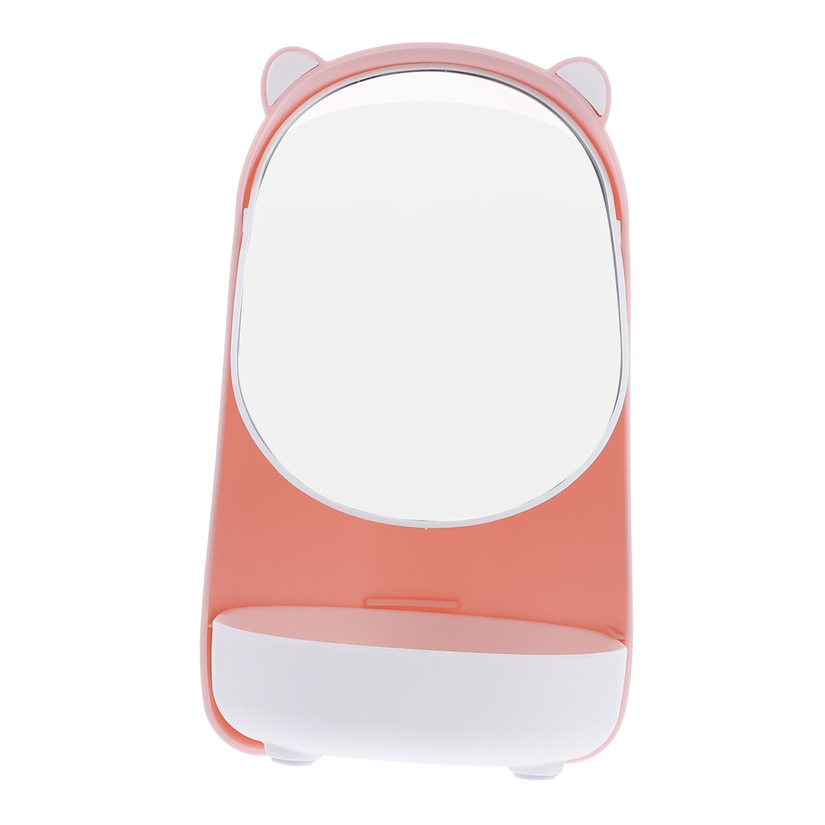 SOESFOUFU 1Pc Standable Makeup Mirror for Women Cute Bear Design Table Mirror with High Definition Surface for Dresser Use Easy Angle for Teens and Friends