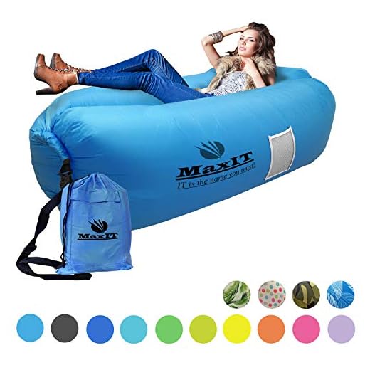 MAXIT Inflatable Hammock Sofa | Pool Floating Air Lounger Bed for Adults or Kids, Perfect for Tanning or Relaxing in The Sun | Easy to Inflate and Puncture Resistant