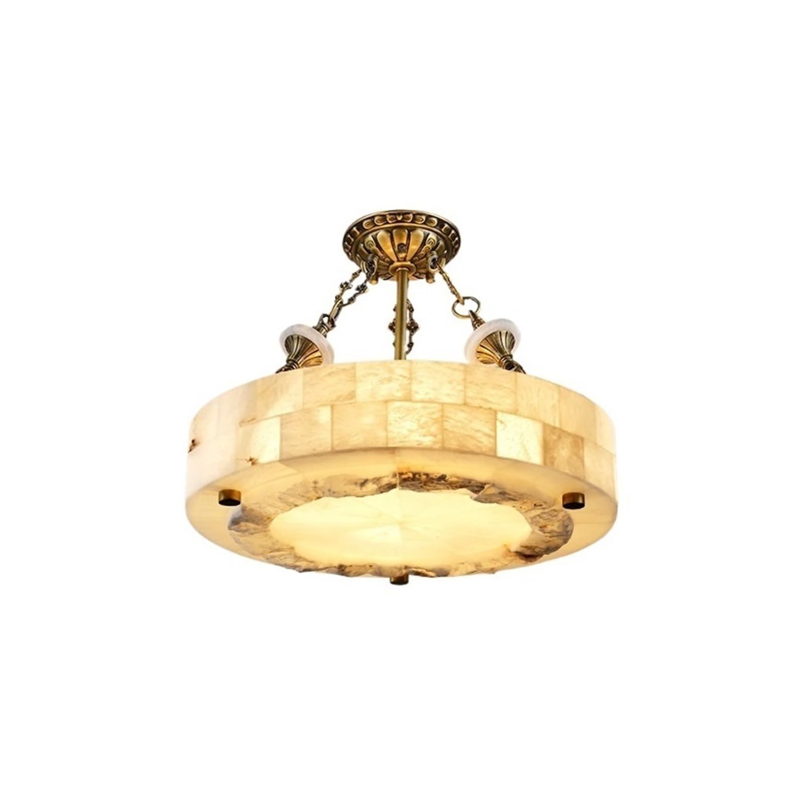 CYairong-22 Ceiling Lighting Balcony Corridor Bedroom Lighting Marble Lampshade Copper European Luxury Lamps Ceiling Lamp