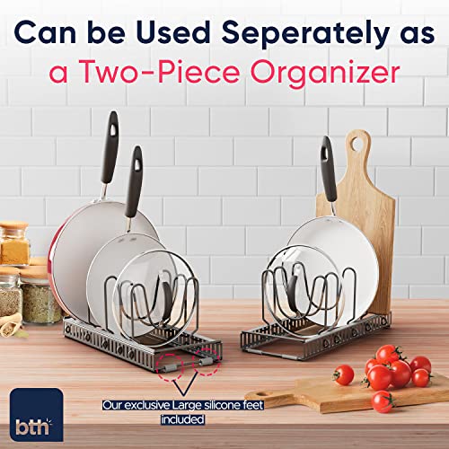 image for Better Things Home 12+ Expandable Pan and Lid Organizer for Cabinet 