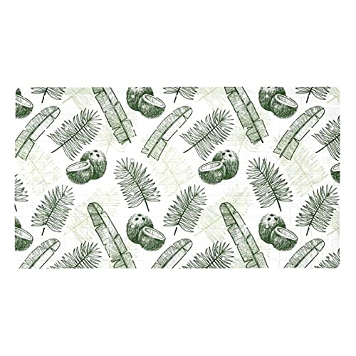 Tapis de baignoire antidérapant pour une douche ambiance tropicale