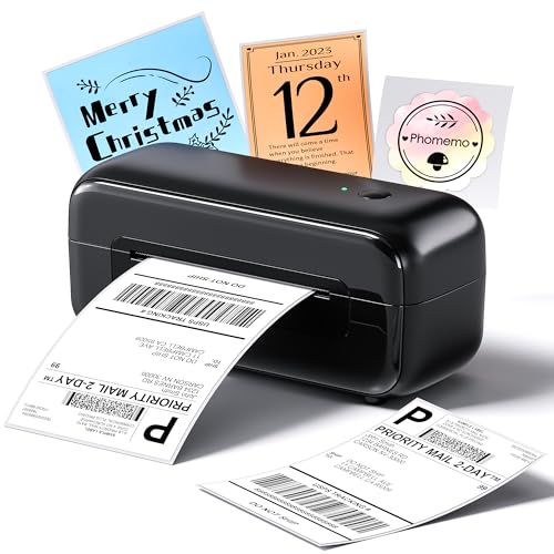 Phomemo Thermal Label Printer USB,Shipping Label Printer 4x6, PM246S Postage Address Label Printer for Small Business, Compatible with Amazon,eBay,Shopify,Etsy,FedEx,UPS(Black)