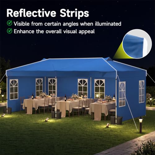 Image of Tangkula 10x20 Ft Pop Up Canopy with Center Lock