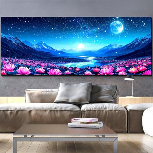 Kit complet de broderie diamant lune cristal de strass pour décoration murale royale
