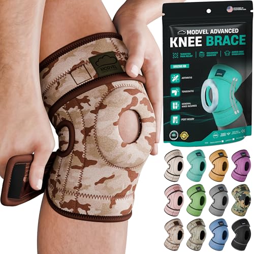Image of Modvel ELITE Knee Brace for Men & Women - Patella Gel Pads & Side Stabilizers for ACL, Meniscus Tear, Arthritis & Injury Recovery - Maximum Support for Running, Sports & Joint Pain Relief