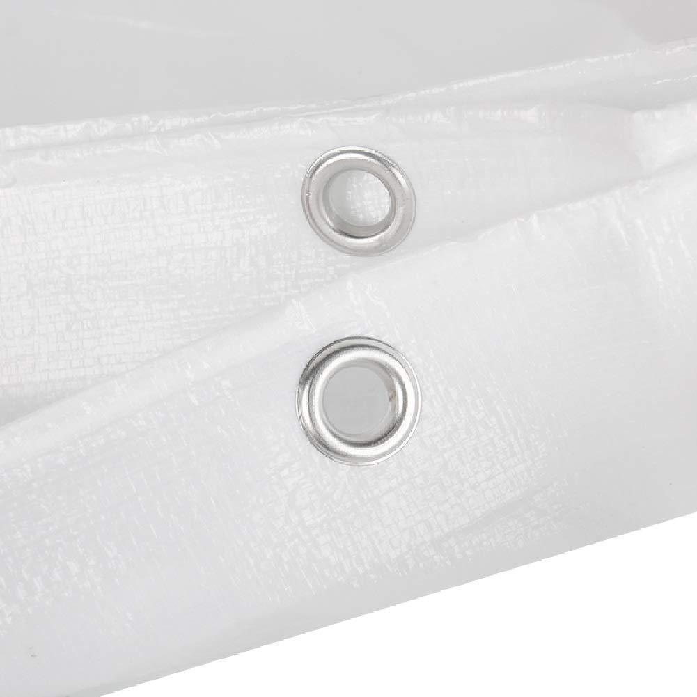 Groß Heavy Duty Persenning Pe Heavy Duty Tarp Überdachung-Zelt, Im Freien Garten-Freizeitmöbel Regenschutz, Weiß, 160 G/M² Tarpaulin Wasserdichter Heavy Duty,2Mx3M