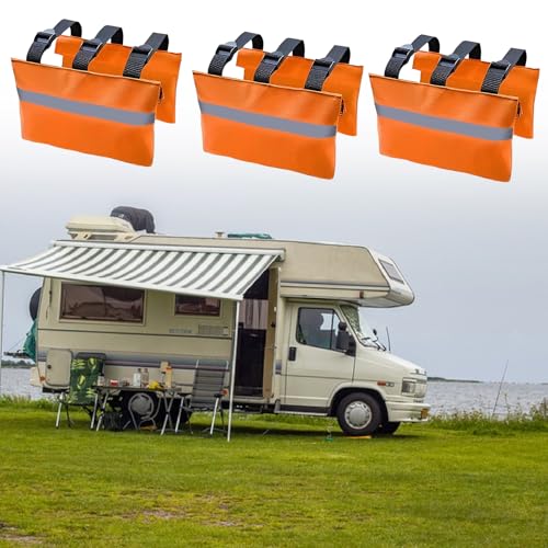 Image of 3PCS RV Sewer Weight Bag with Zipper, 600D RV Sewer Hose Fastening Device RV Sewer Hose Support Camper Weights Hold Down Accessory for RV Trailers Camper to Reduce Accidental Spillage