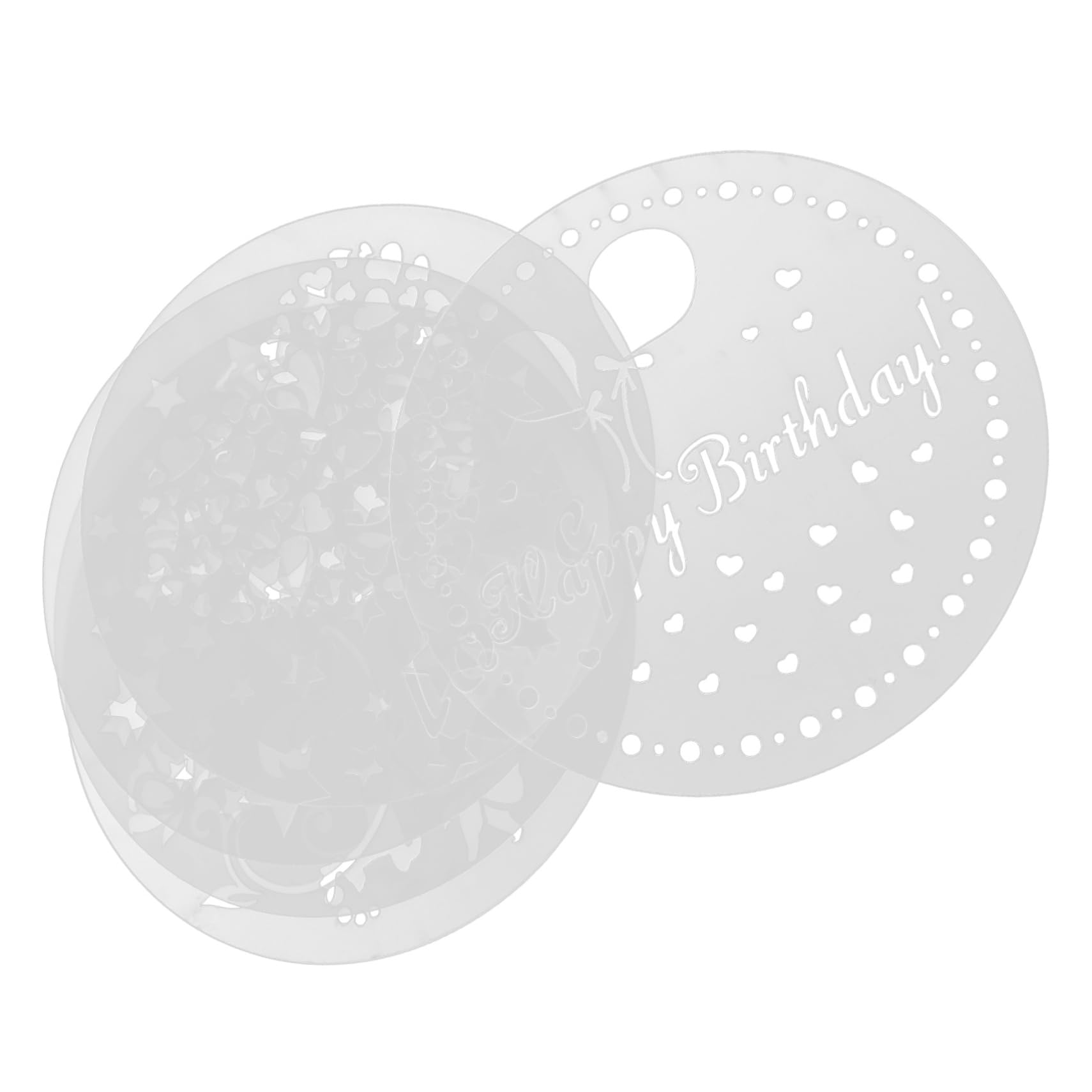 GRIRIW 1 Set Latte Art Stencils Decorative Sugar Powder Sieve for Coffee Decorations