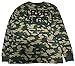 True Religion Men's Long Sleeve Logo Tee, Camo, Medium