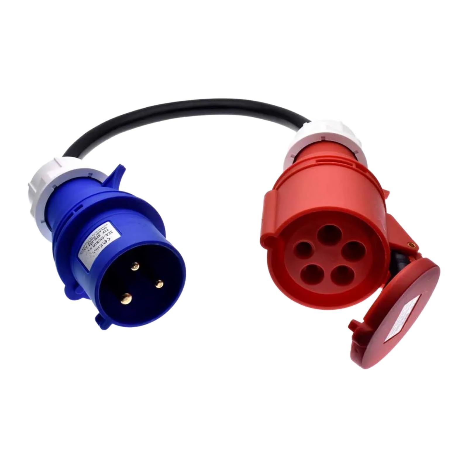 32A 3 fases 11kw adaptador CEE socket rojo | 32A 332P6-532C6