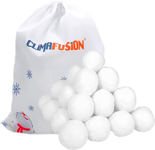 20 Pack Fake Snowballs for Kids Indoor and Outdoor, 3 inch Christmas Snow Balls for Fights, Fake Snow Toys for Winter Holiday Toss Game