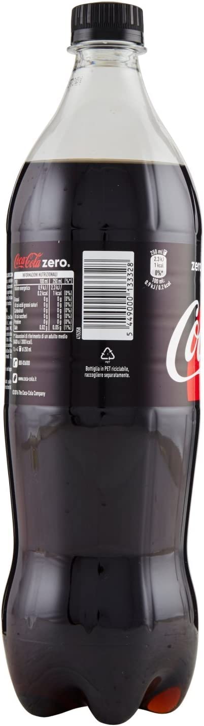 6x Cola-Cola Zero Zuccheri ohne zucker Italian alkoholfreies Getränk PET 1Lt Coca Cola Softdrink