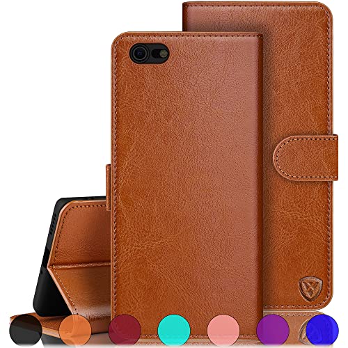 Xcasebar For Iphone 6 Plus/6S Plus 5.5" Wallet Case With【Rfid Blocking】 Credit Card Holder,Flip Folio Book Pu Leather Phone Case Shockproof Protective Cover Women Men For Apple6Plus Case Light Brown #TOP8