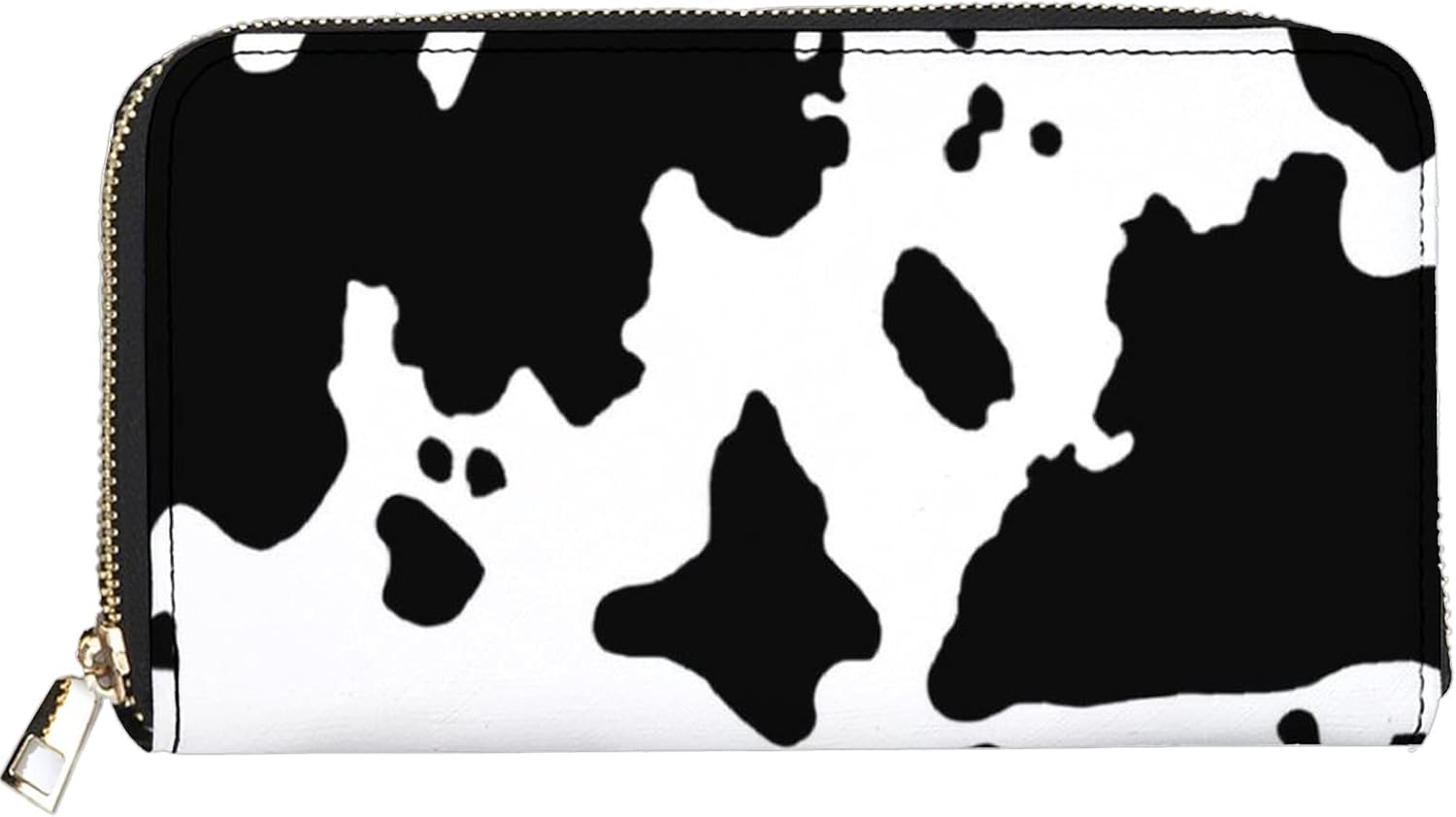 Cow Print Leather Wallet Purse for Phones and Credit Cards