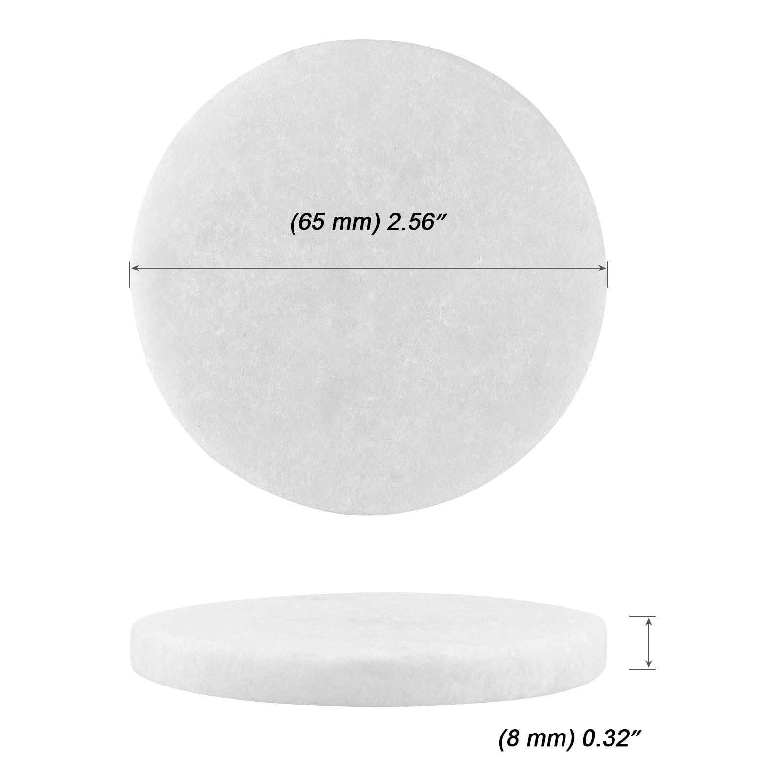 MOUYAT 25 pietre rotonde bianche da 6,3 cm per pittura, grandi pietre piatte spesse 8 mm, ciottoli lisci per dipingere mandala e gentilezza rocce, artigianato arti rupestri