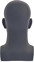 Vista 4 de Cabeza de maniquí de PVC negro para maniquí masculino soporte modelo pantalla sombrero bufanda pelucas pelo gafas sombrero belleza estilo Negro mate