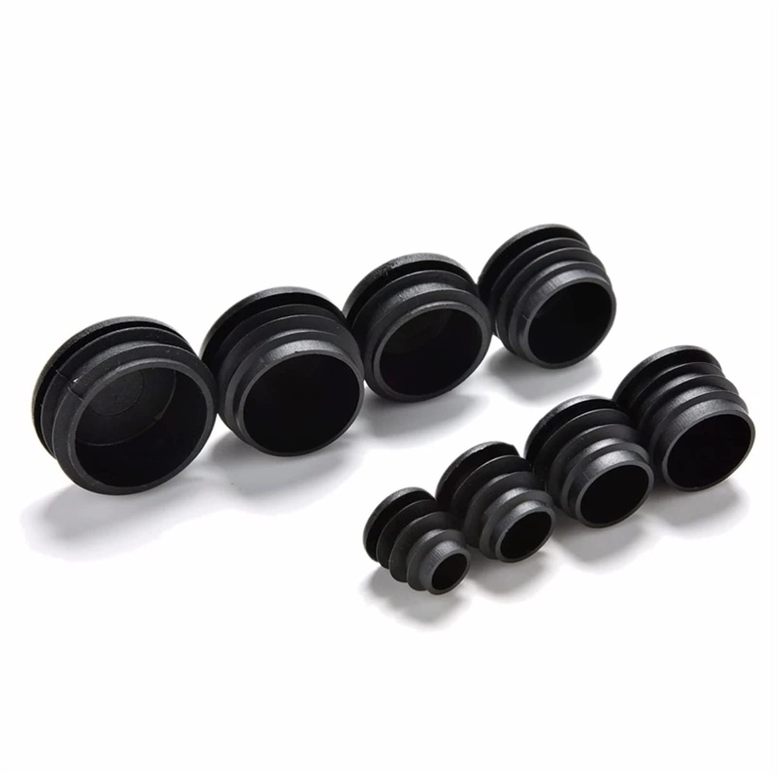 Antirutsch-Stuhlbein-Bodenschoner, 16 stücke Kunststoff Runde Innenstopfen for Stahlrohr-endkappen Slip Alloy Leiter Stuhlbeinabdeckung Möbelschutzpolster(20mm)