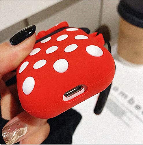 Ifilove Compatible With Airpods Case, Cute Cartoon Airpods Cover, Minnie Mouse Soft Silicone Shockproof Protective Case Cover Skin With Ring Buckle Holder For Apple Airpods 1 & 2 Charging Case(#2) #TOP6