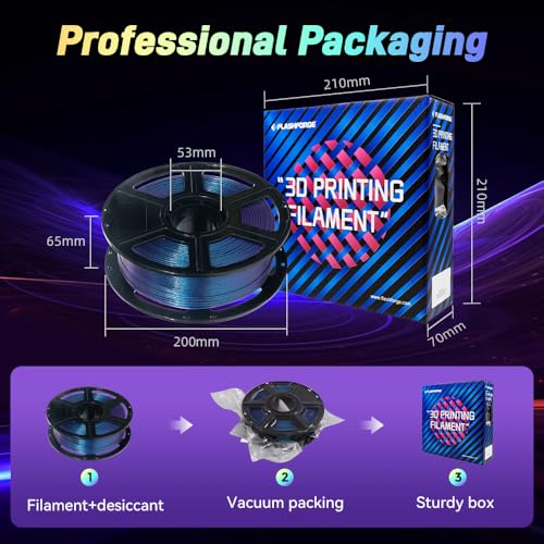 Image of FLASHFORGE Chameleon Rapid PLA Filament 1.75mm Nebula Purple, PLA Color Shift High Speed 3D Printer Filament, Max 500mm /s Fast Printing, Display Shimmering Effects from Various Angles and Light