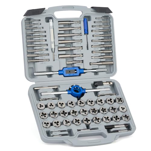 Image of OMT 66pc SAE Metric Tap Die Set, Thread Repair Tool Kit w Screw Extractors